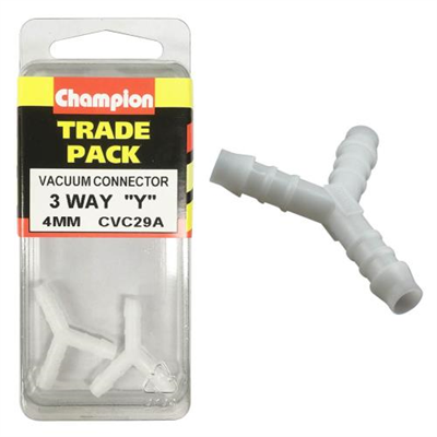 Champion Hose Fitting-Equal Y Piece 4mm - 2pk