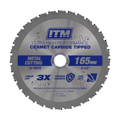 ITM 150mm Metal Cutting Blade Cermet Carbide Tipped 32T