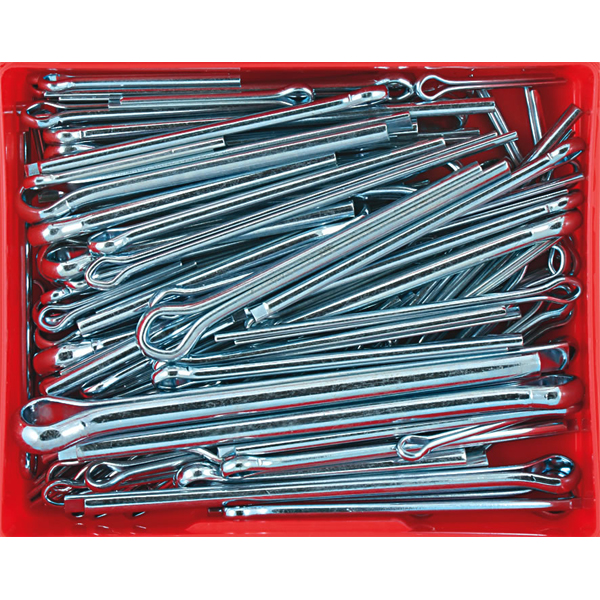 YATO 555-Piece Split Cotter Pin Assortment – Sizes 1.5mm To 4mm In Storage Box | For DIY, Machinery & Automotive Use